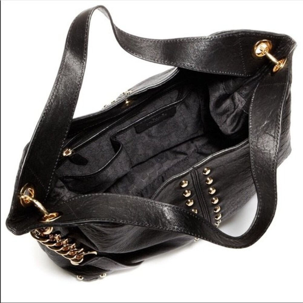 Michael Kors Astor Studded Leather Carryall Large Tote Bag Black - Picture 6 of 12